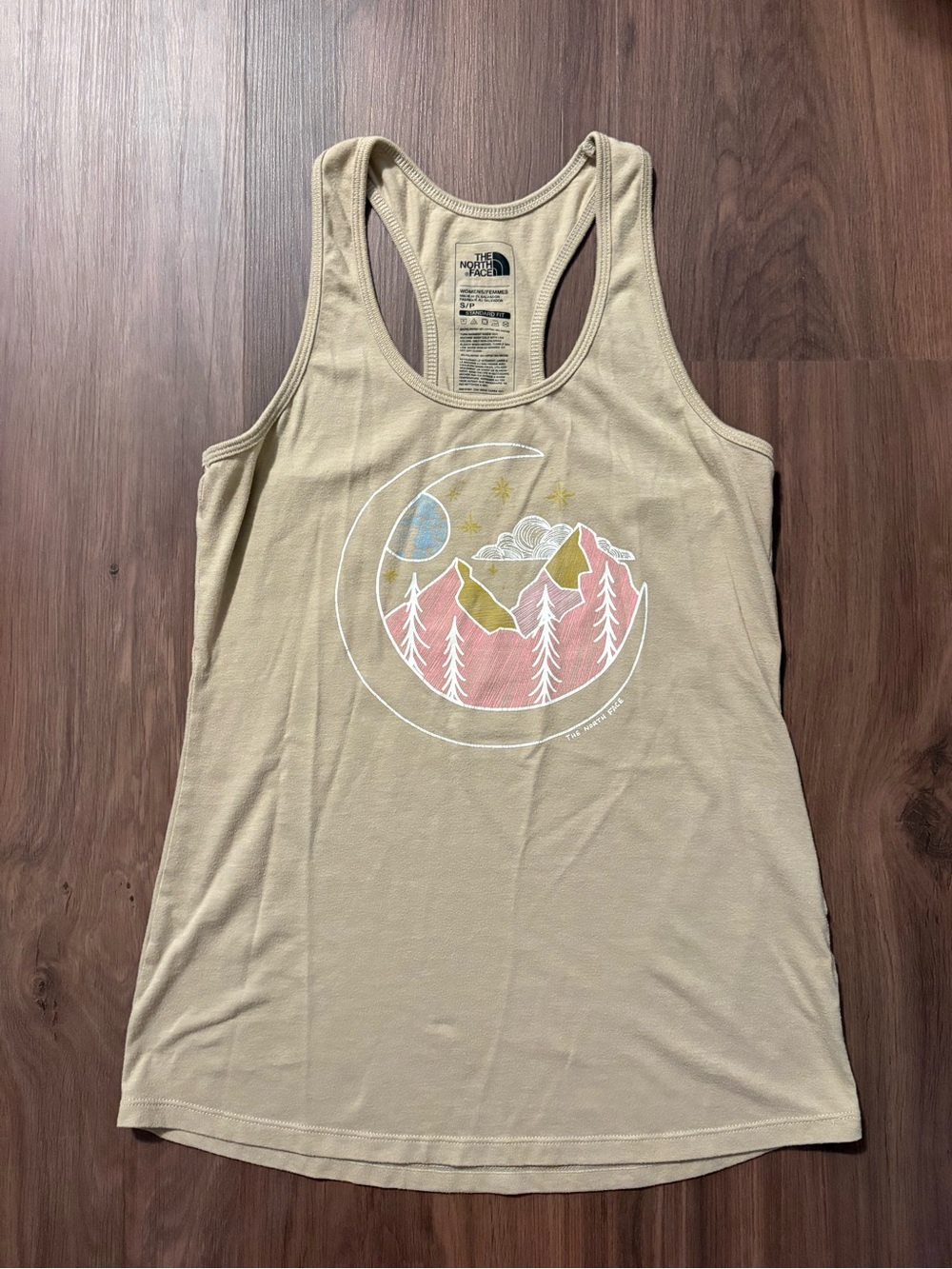 The North Face Tan Moon and Mountains Tank | Size S